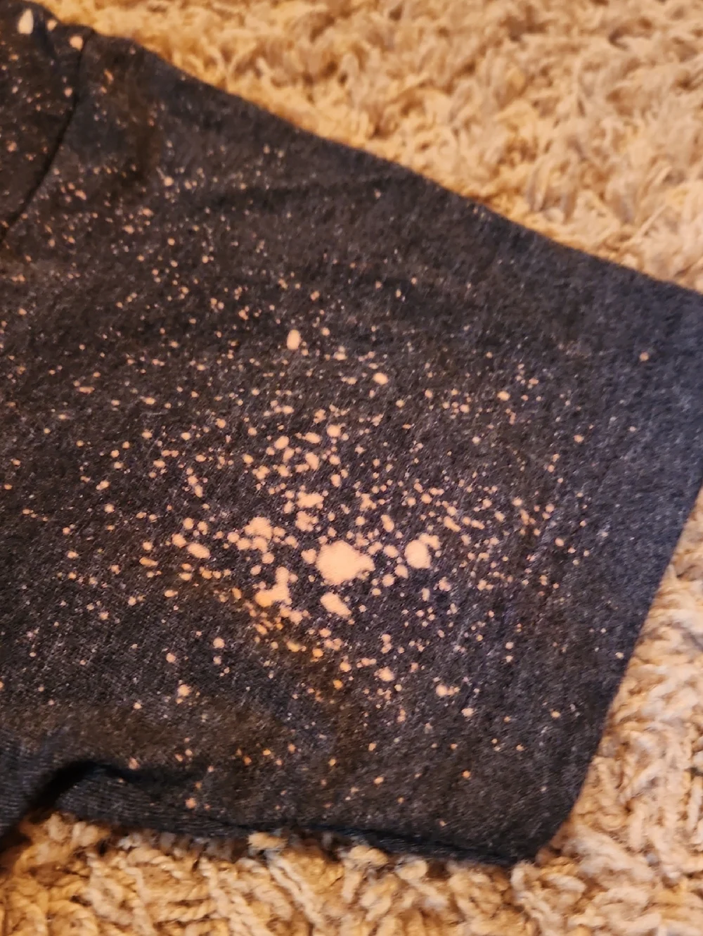 Grateful Dead Chicago Concert Graphic Tee - Black with Bleach Splatter Womans XS - Picture 5 of 7
